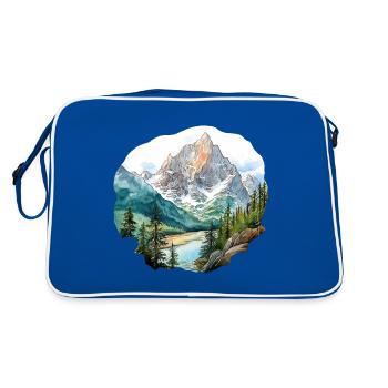 Montagnes - Sac Retro - bleu/blanc - Dos
