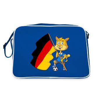 Chat fan allemand - Sac Retro - bleu/blanc - Dos