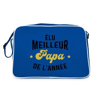 élu meilleur Papa de l'année - Sac Retro - bleu/blanc - Dos