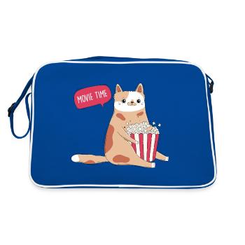 Chat et maïs soufflé - Sac Retro - bleu/blanc - Dos