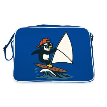 Cool pingouin Planche à voile Sports nautiques d’été - Sac Retro - bleu/blanc - Dos