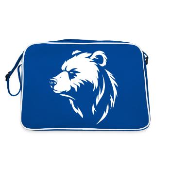 Bear - Retro Bag - blue/white - Back