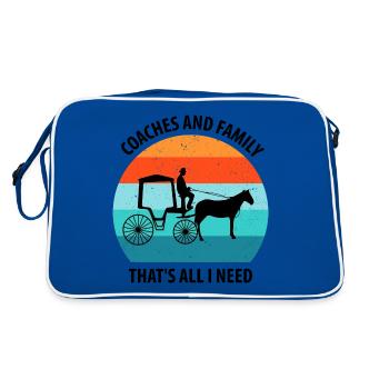 Calèche de cocher Calèche tirée par des chevaux Calèche - Sac Retro - bleu/blanc - Dos