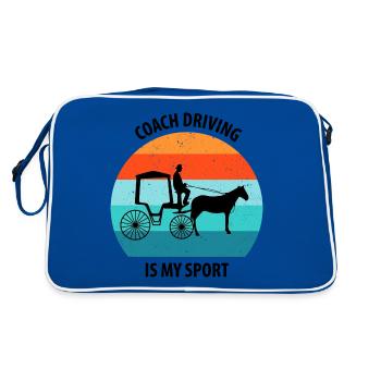 Calèche de cocher Calèche tirée par des chevaux Calèche - Sac Retro - bleu/blanc - Dos