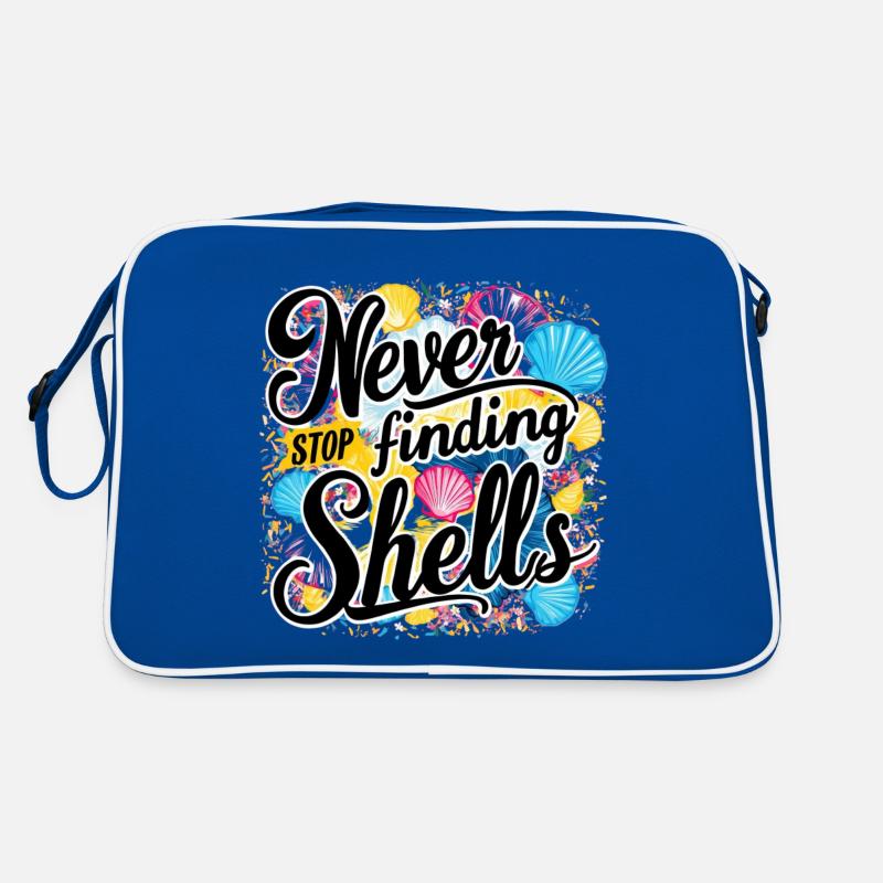 Never Stop Finding Shells Design Retro Bag