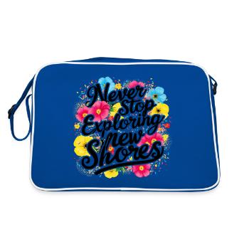 N’arrêtez jamais d’explorer le design des rivages - Sac Retro - bleu/blanc - Dos