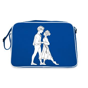 Ballet dancers - Retro Bag - blue/white - Back