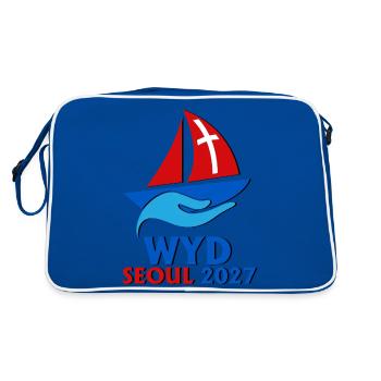 Journée Mondiale de la Jeunesse Séoul 2027 fan logo WYD GMG JMJ - Sac Retro - bleu/blanc - Dos