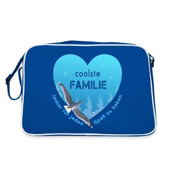 La famille la plus cool - Sac Retro - bleu/blanc - Dos