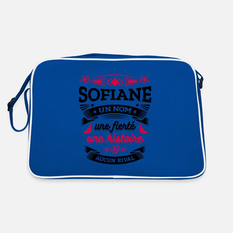 SOFIANE UN NOM UNE FIERTÉ AUCUN RIVAL - Sac Retro - bleu/blanc
