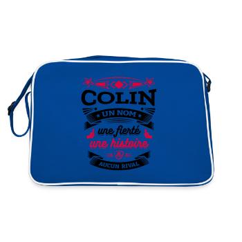 COLIN UN NOM UNE FIERTÉ AUCUN RIVAL - Sac Retro - bleu/blanc - Dos