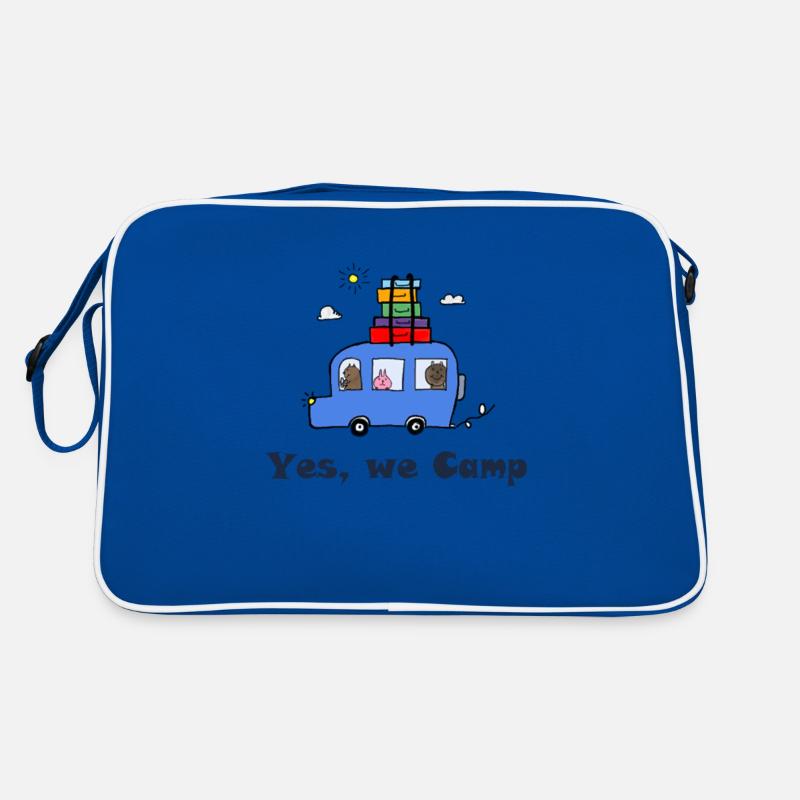 Camper ... - Retro Tasche - Blau/Weiß