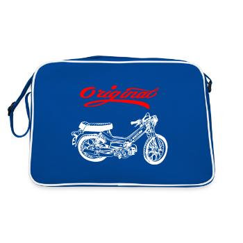 Moped Mofa Kult Puch Maxi - Retro Tasche - Blau/Weiß - Hinten