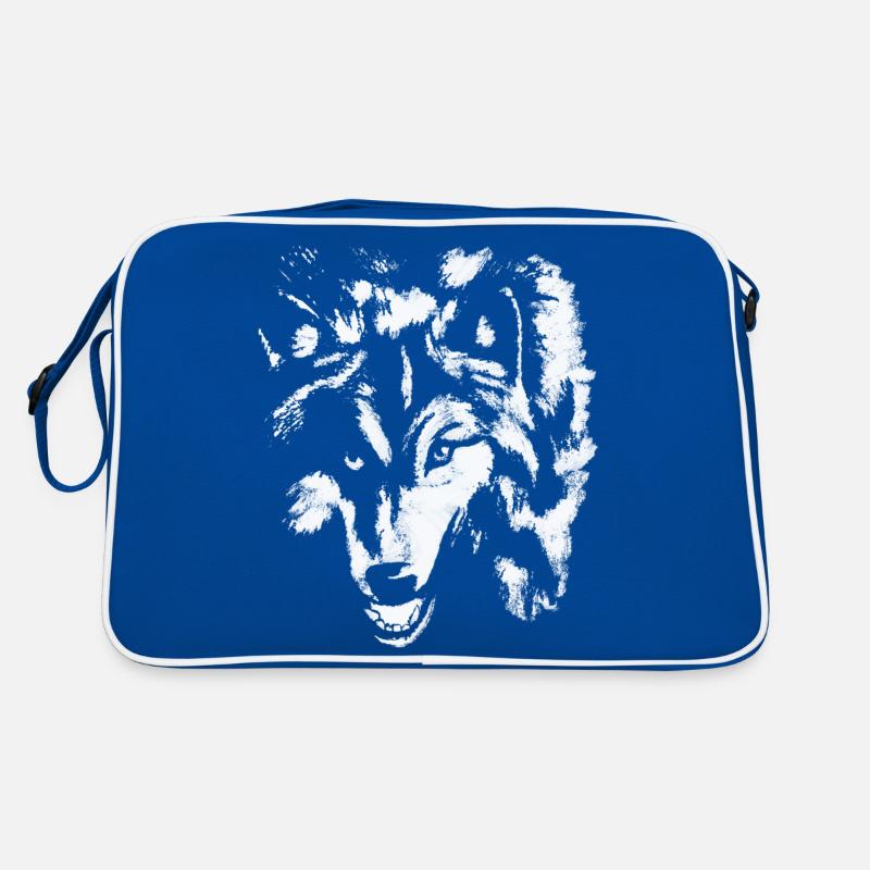 The white wolf Retro Bag