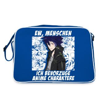 Anime - Bevorzuge Anime W - Retro Tasche - Blau/Weiß - Hinten