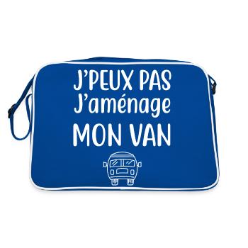 Je peux pas j'aménage mon van cadeau fourgon - Sac Retro - bleu/blanc - Dos