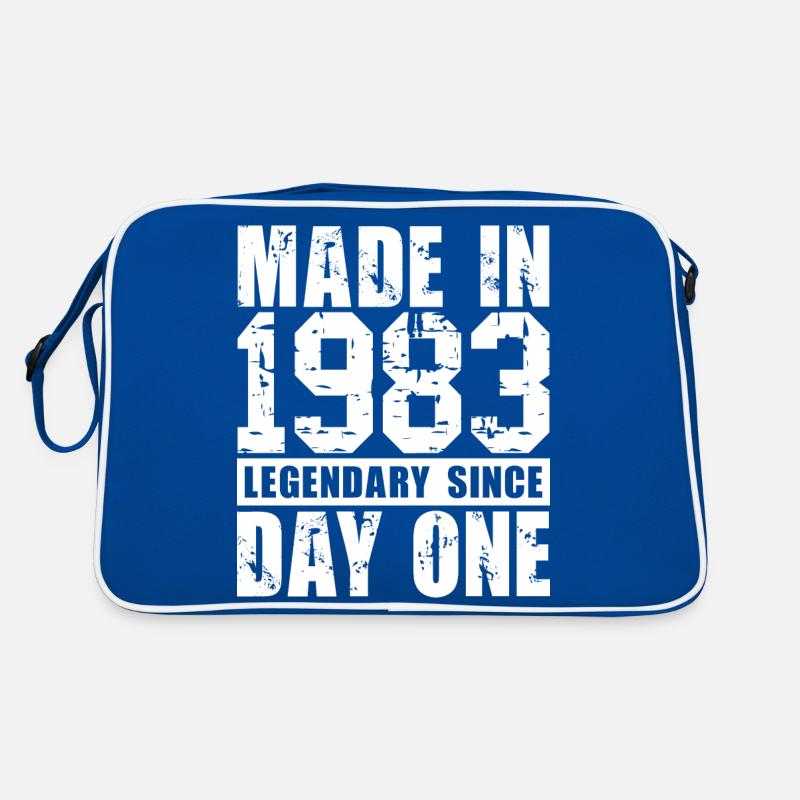 Made in 1983, Legendary Since Day One - Retro Bag - blue/white