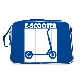 E-Scooter Scooter - Retro Bag - blue/white - Back