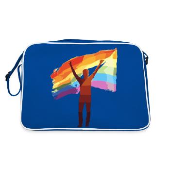 Rainbow : Couleurs de l’amour - Sac Retro - bleu/blanc - Dos