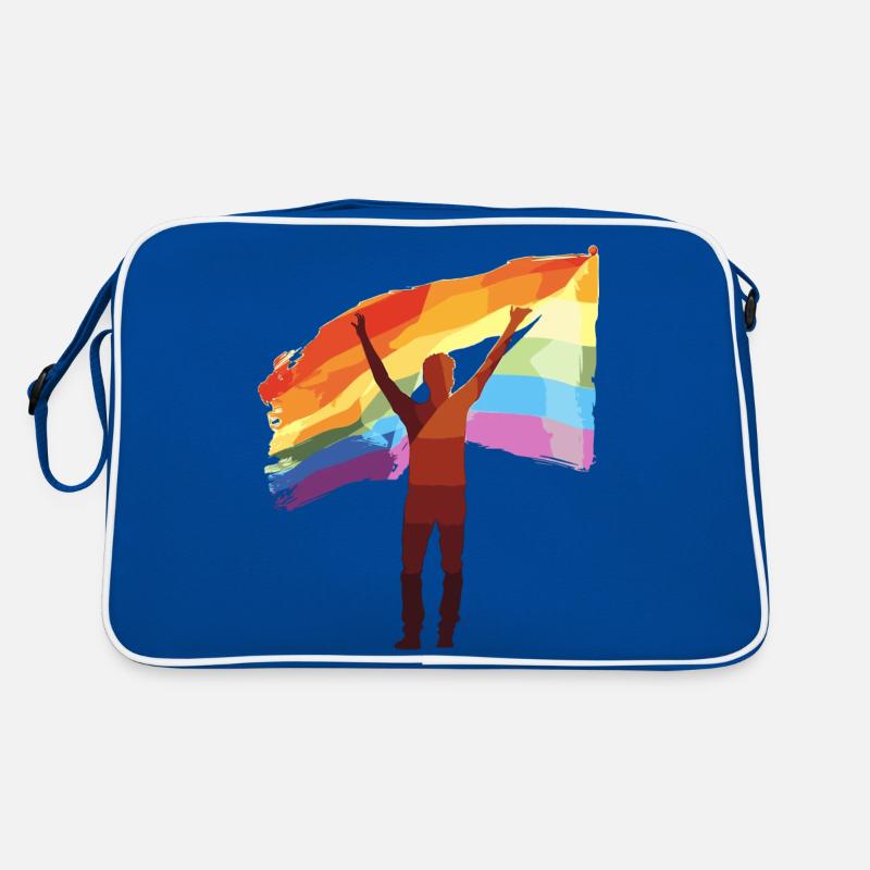 Rainbow : Farben der Liebe Retro Tasche