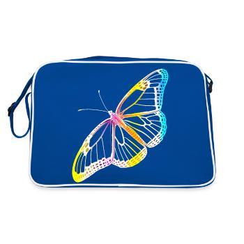 Butterfly Butterfly Monarch Spring Colorful Gift - Retro Bag - blue/white - Back