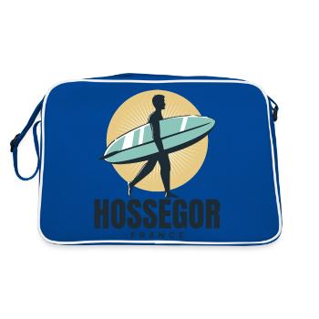 Hossegor France Pays Basque Surf - Sac Retro - bleu/blanc - Dos