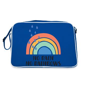 No Rain No Rainbows - Retro Bag - blue/white - Back