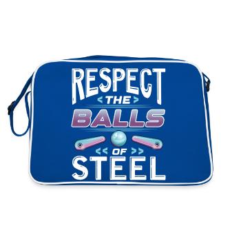 respect the balls of sMotivel Design for a flipper - Retro Bag - blue/white - Back