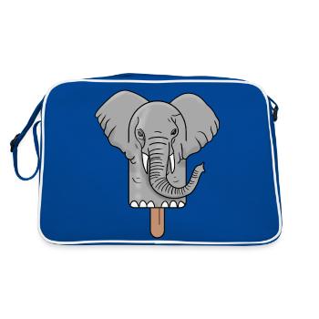 Elephant Head Popsicle - Retro Bag - blue/white - Back