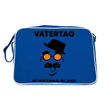 Father's Day Bo Artwork - Retro Bag - blue/white - Back