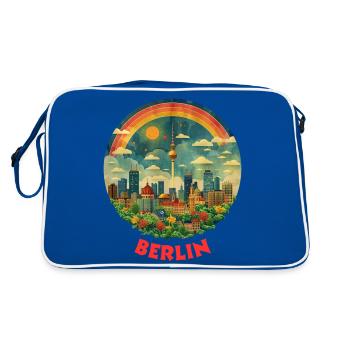 Berlin - Sac Retro - bleu/blanc - Dos