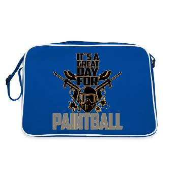 Colors can be changed | Paintball Airsoft Marker - Retro Bag - blue/white - Back