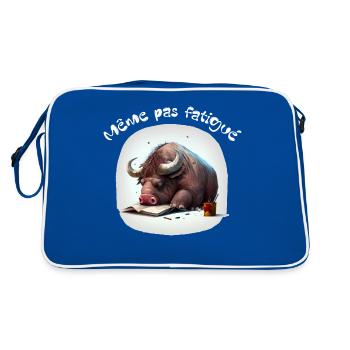 Même pas fatigué - Sac Retro - bleu/blanc - Dos