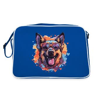 Happy Dog 2 - Retro Bag - blue/white - Back