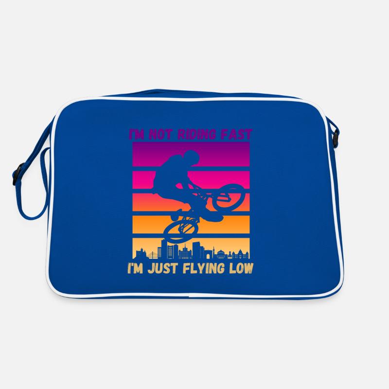 I don't drive too fast, I just fly low - Retro Bag - blue/white
