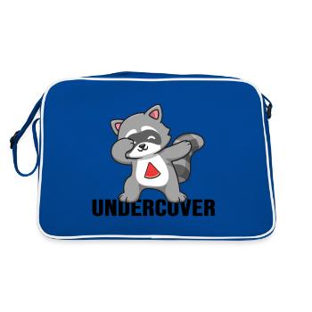 Kherson UKRAINE raccoon undercover agent - Retro Bag - blue/white - Back