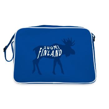 Suomi Finland Moose - Retro Bag - blue/white - Back