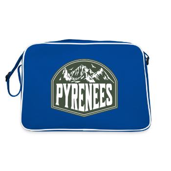 Paysage montagneux des Pyrénées françaises - Sac Retro - bleu/blanc - Dos