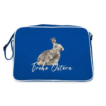 Happy Easter Bunny - Retro Bag - blue/white - Back
