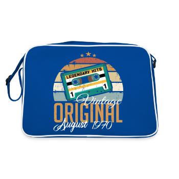 August 1970 Jubiläum 1970 Legenden August - Retro Tasche - Blau/Weiß - Hinten