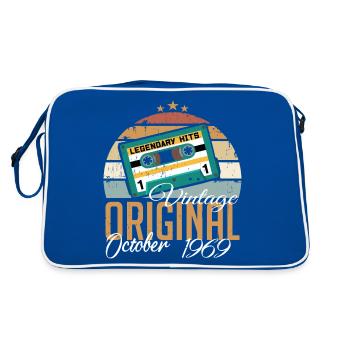 Octobre 1969 Cadeau d’anniversaire 1969 Octobre - Sac Retro - bleu/blanc - Dos