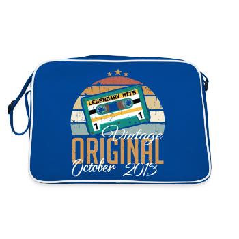 October 2013 Birthday Gift 2013 October - Retro Bag - blue/white - Back