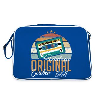 Octobre 1991 Cadeau d’anniversaire 1991 Octobre - Sac Retro - bleu/blanc - Dos