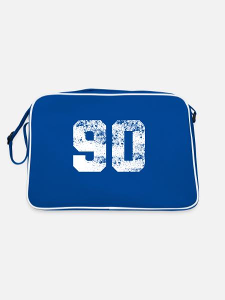 TEAM 90 - Retro Tasche - Blau/Weiß