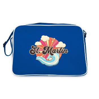 Saint Martin Caraïbes Rétro - Sac Retro - bleu/blanc - Dos