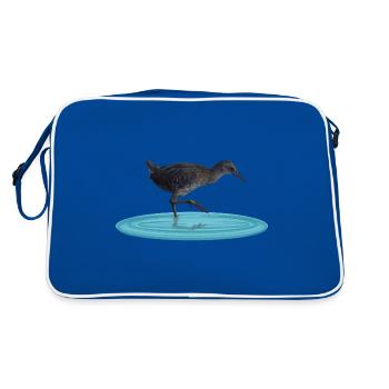 Water rail - Retro Bag - blue/white - Back