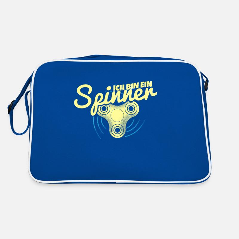 Ich bin ein (Fidget) Spinner Retro Tasche