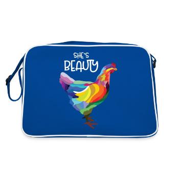 Poule colorée Poule colorée - Sac Retro - bleu/blanc - Dos