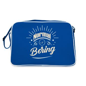 NORMAL IS BORING - Sac Retro - bleu/blanc - Dos