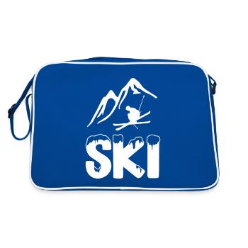 ski skieur ski ski - Sac Retro - bleu/blanc - Dos